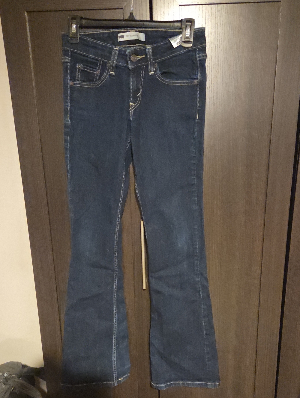Levi's Dark Blue Flare Jeans with Contrast Stitching